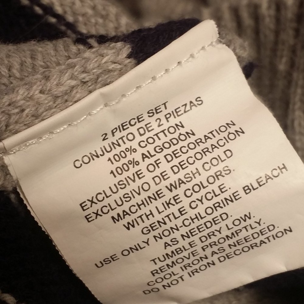 Izod boys 6/7 grey blue and red pullover sweater - Picture 4 of 5